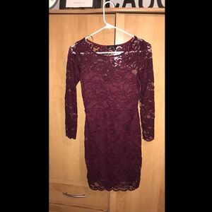 Maroon/Burgundy Lace Dress